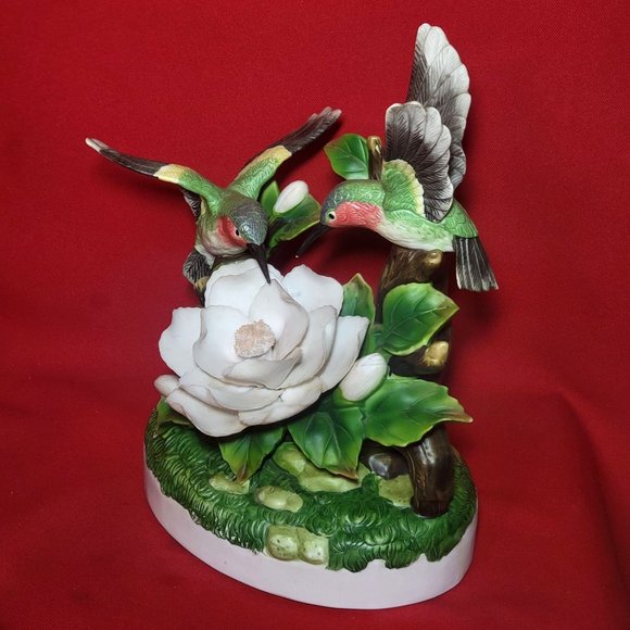 VTG Carlton Cards Hummingbird Music Box Sankyo Plays Beautiful Blue Danube - Picture 12 of 13